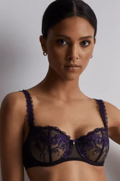 Sexy Lingerie | Luxury French Lingerie>Aubade A Fleur de Toi Half Cup Bra DarkOrchid
