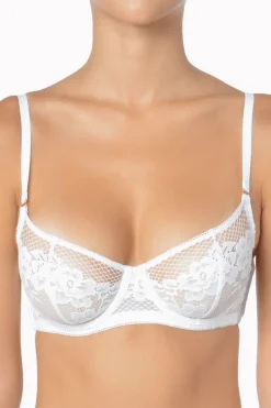 Bridal & Honeymoon Lingerie | Plunge Bras>Huit Adele Balconette Bra White