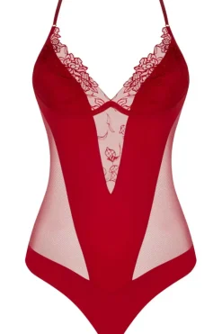 Red Lingerie | Sexy Lingerie>Lise Charmel Adorable En Sexy Red Bodysuit