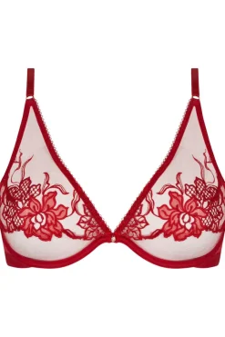Red Lingerie | Sexy Lingerie>Lise Charmel Adorable En Sexy Red Underwired Triangle Bra