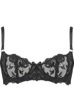 £30 And Under | Balconette Bras & Demi Bras>Inamorata London Aster Balconette Bra Black