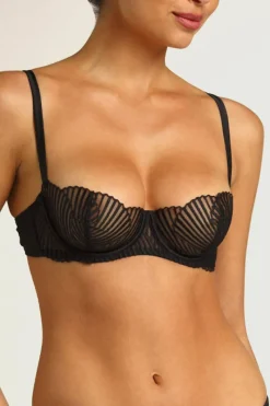 Balconette Bras & Demi Bras | Underwired Bras>Coco de Mer Athena Balcony Bra Black
