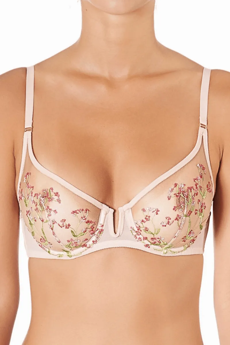 Balconette Bras & Demi Bras | Underwired Bras>Huit Blossom Balconette Bra, Size UK 32C Ballet