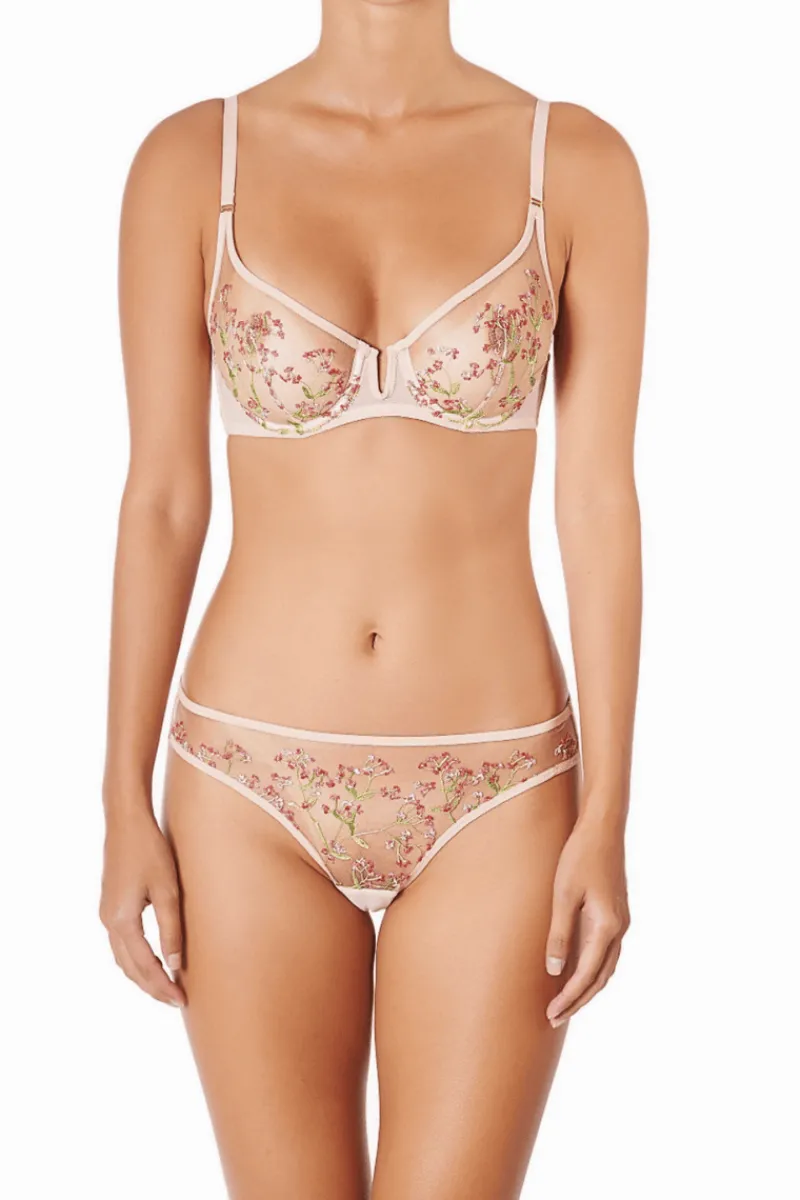 Balconette Bras & Demi Bras | Underwired Bras>Huit Blossom Balconette Bra, Size UK 32C Ballet