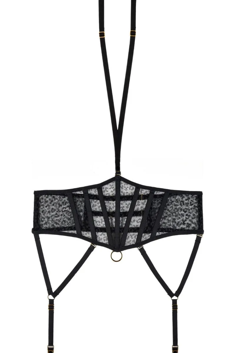 Sexy Lingerie | Luxury French Lingerie>Aubade Boîte à Désir Cloud Nine Multiway Lace Waist Cincher Black