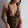 Sexy Lingerie | Luxury French Lingerie>Aubade Boîte à Désir Heat Wave Thong Bodysuit Black