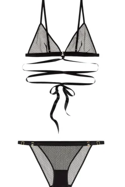 2 Piece Lingerie Sets | Lingerie Sets>Aubade Boîte à Désir Jeux De Nuit Triangle Bra & Brief Black