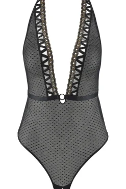 Sexy Lingerie | Luxury French Lingerie>Aubade Boîte à Désir Unchain Me Up Bodysuit GoldenBlack