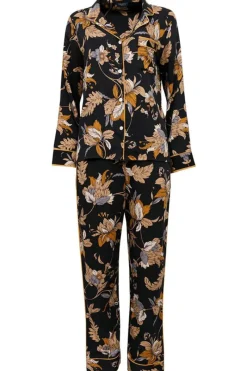 Pyjama Sets | 2 Piece Lingerie Sets>Fable u0026 Eve Brixton Floral Print Pyjama Set, Size UK 14 Black