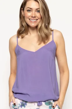 Pyjama Tops | £30 And Under>Cyberjammies Camila Modal Camisole Lilac, Size UK 14