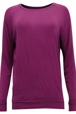 Pyjama Tops | £30 And Under>Cyberjammies Carina Long Sleeve Slouch Jersey Top Magenta, Size UK 8