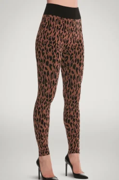Ready To Wear>Wolford C2C Leopard Leo Leggings Coffee/Black