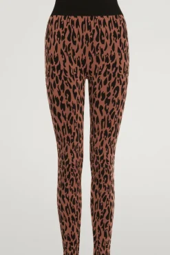 Ready To Wear>Wolford C2C Leopard Leo Leggings Coffee/Black