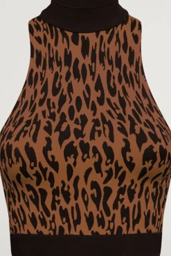 Ready To Wear>Wolford C2C Leopard Top Sleeveless Coffee/Black