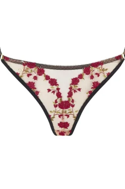 Red Lingerie | Thongs & G-strings>Edge o' Beyond Charlotte en Rouge Brilliant Thong RedRose