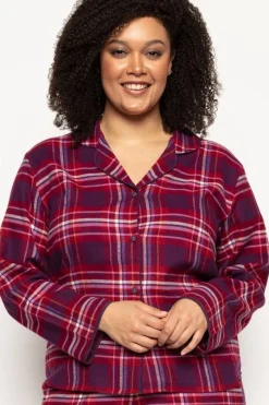£30 And Under>Cyberjammies Clarissa Check Pyjama Top Multi