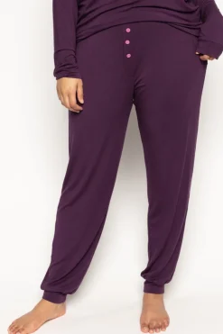 Pyjama Pants & Shorts | £30 And Under>Cyberjammies Clarissa Purple Jersey Pants, Size UK 10
