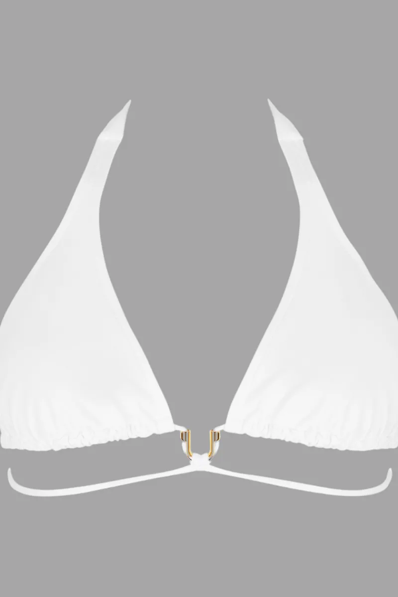 Sexy Lingerie | Luxury French Lingerie>Lise Charmel Classe Nautique Triangle Bikini Top in White