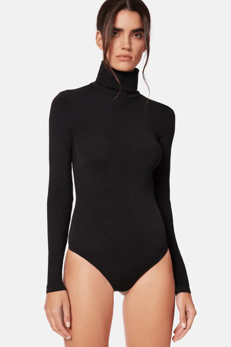 Bodysuits & Playsuits>Wolford Colorado Turtleneck Long Sleeve Thong Body