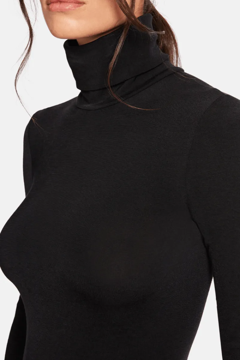 Bodysuits & Playsuits>Wolford Colorado Turtleneck Long Sleeve Thong Body