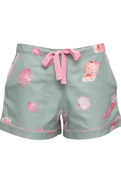 Pyjama Pants & Shorts | £30 And Under>Cyberjammies Coral Shell Print Shorts, Size UK 14 Multi