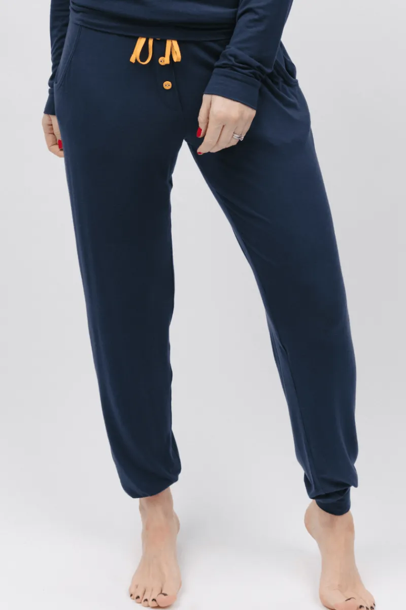 Pyjama Pants & Shorts | £30 And Under>Cyberjammies Cosmo Navy Jersey Pants