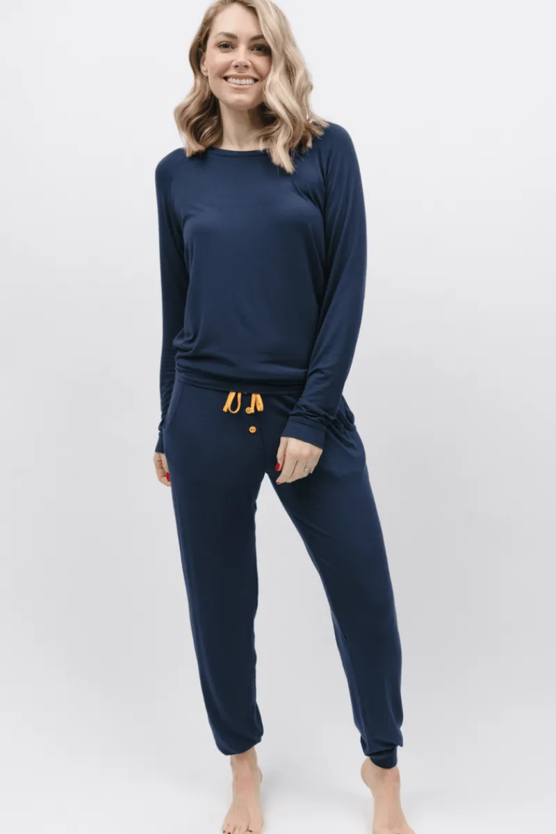 Pyjama Pants & Shorts | £30 And Under>Cyberjammies Cosmo Navy Jersey Pants