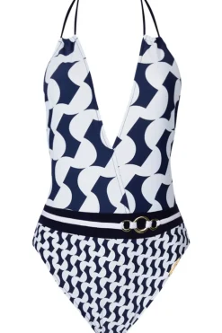 Swimsuits | Sexy Lingerie>Lise Charmel Croisiere For Ever Halter Swimsuit NavyCroisiere