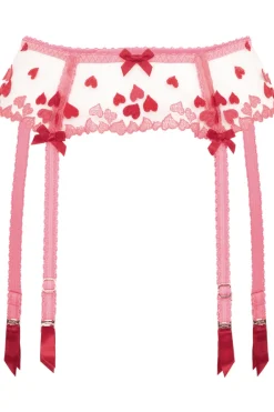 Red Lingerie | Suspender Belts>Agent Provocateur Cupid Suspender Pink