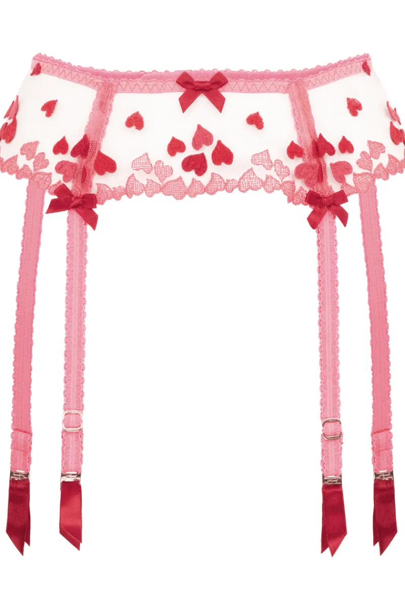 Red Lingerie | Suspender Belts>Agent Provocateur Cupid Suspender Pink