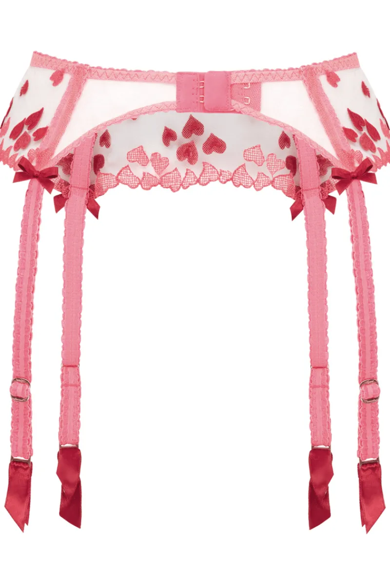 Red Lingerie | Suspender Belts>Agent Provocateur Cupid Suspender Pink