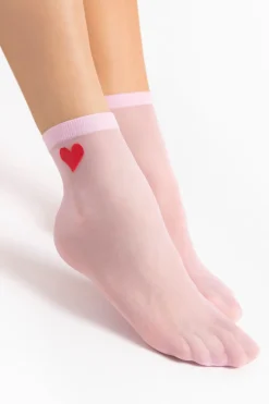 £30 And Under | Sheer Lingerie>FiORE Cupido Socks 20 Denier in Rose
