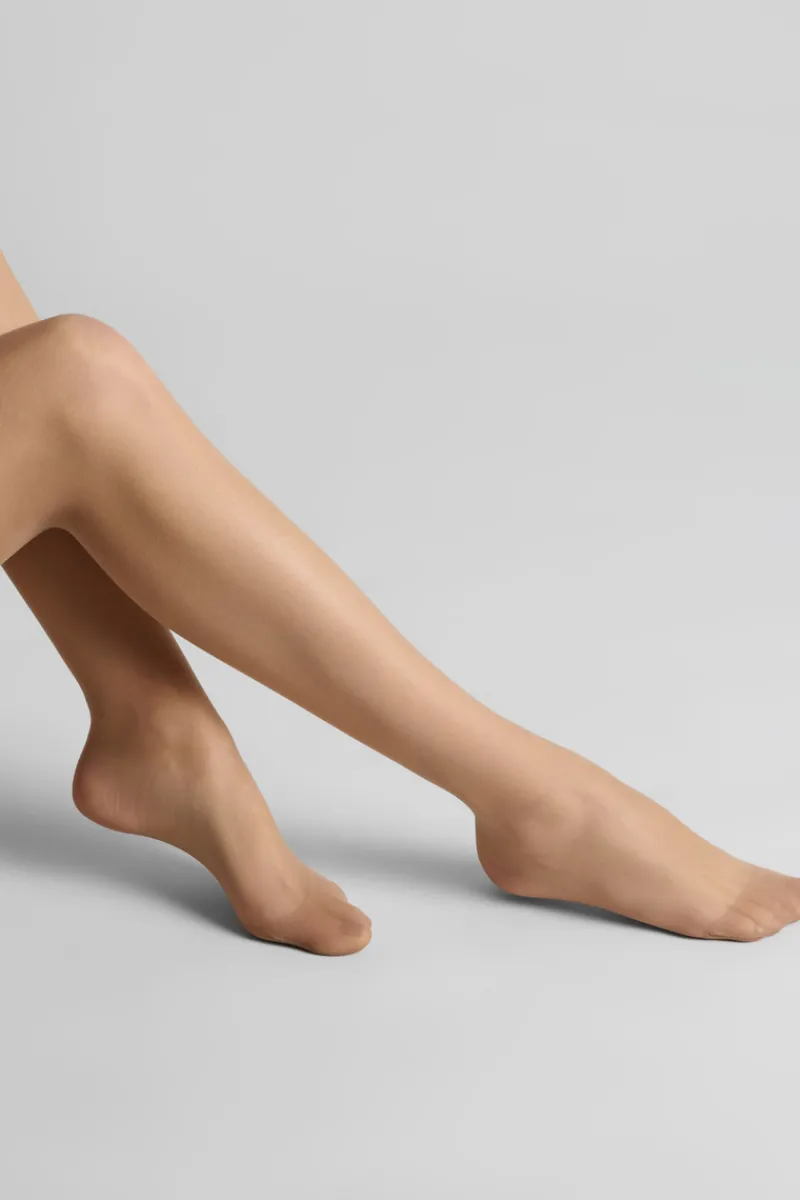 Sheer Stockings | Nude Stockings>Maison Close Cut & Curled Stockings 20 denier - Nude