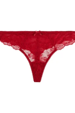 Red Lingerie | Sexy Lingerie>Aubade Danse des Sens Red Lace Tanga IrresistibleRed
