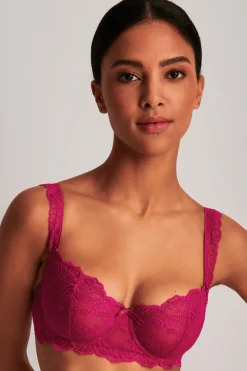 Sexy Lingerie | Luxury French Lingerie>Aubade Danse des Sens Underwired Half Cup Bra PinkPulsion