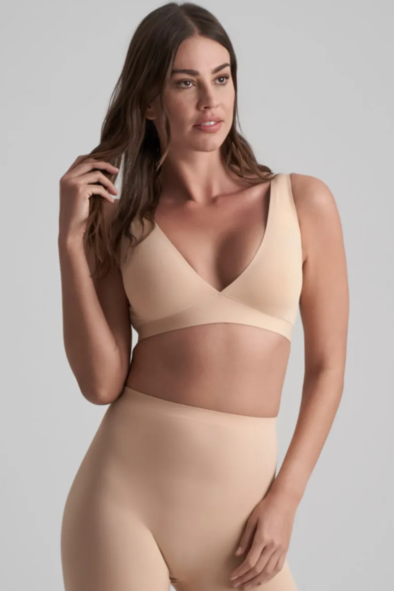 Bridal & Honeymoon Lingerie | Bra Solutions & Accessories>Bye Bra Deep Plunge Bra in Beige