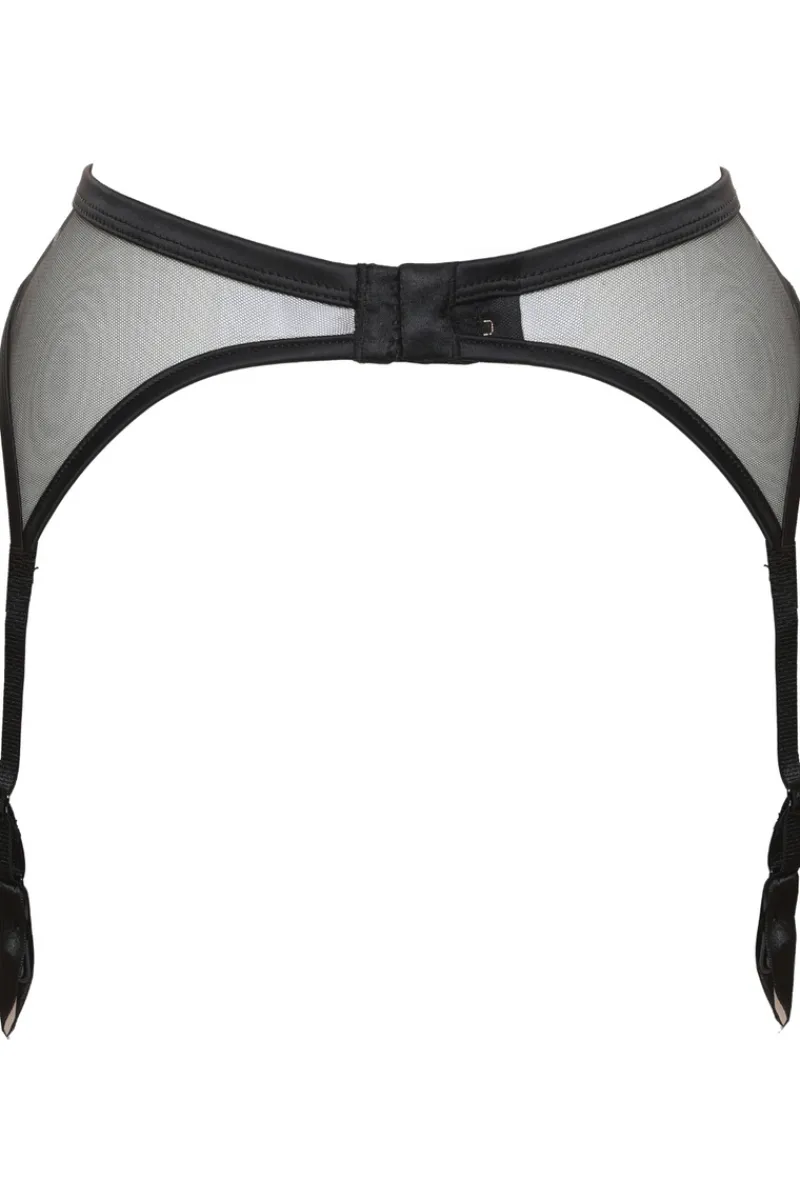 Sheer Lingerie | Suspender Belts>Prelude Delicate Nymph Suspender Belt Black/Gold