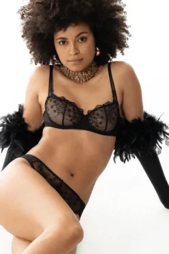Balconette Bras & Demi Bras | Underwired Bras>Mey Delightful Underwired Balconette Bra Black