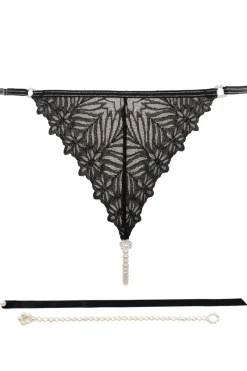 Sexy Lingerie | Pearl Knickers & Thongs>Bracli Destinos G-String Black