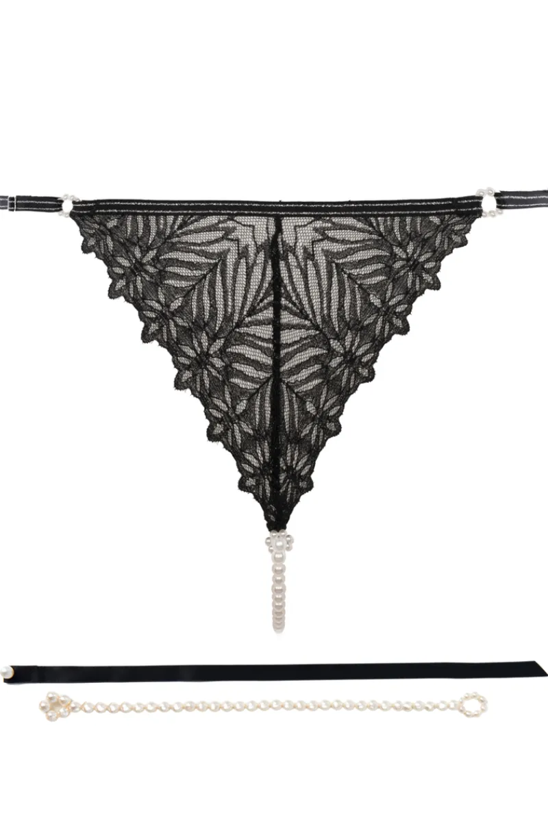 Sexy Lingerie | Pearl Knickers & Thongs>Bracli Destinos G-String Black