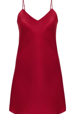 Silk Nightwear | Nighties, Babydolls & Chemises>Simone Pérèle Dream Silk Nightdress Tanga Red