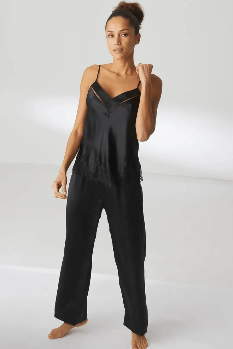 Silk Nightwear | Pyjama Pants & Shorts>Simone Pérèle Dream Silk Pants Black