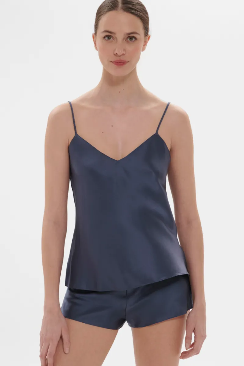Silk Nightwear | Pyjama Pants & Shorts>Simone Pérèle Dream Silk Short Cinder Blue