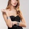 Restraints, Cuffs & Gloves | Pleasure>Bijoux Indiscrets Désir Métallique Metallic Mesh Cuffs Silver