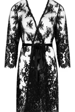 Kimonos & Robes | Sexy Lingerie>Lise Charmel Désirs de Venise Mid-Length Robe Black