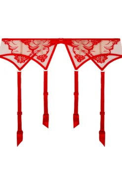 Red Lingerie | Sexy Lingerie>Lise Charmel Eblouissant Eros Suspender Belt, Size XL (UK 16) NudeSolaire