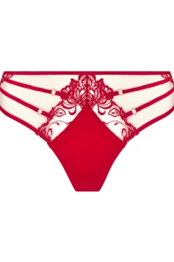 Red Lingerie | Sexy Lingerie>Lise Charmel Eblouissant Eros Thong NudeSolaire