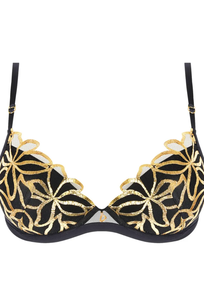 Sexy Lingerie | Luxury French Lingerie>Lise Charmel Eclats d’Or Contour Bra NoirOr