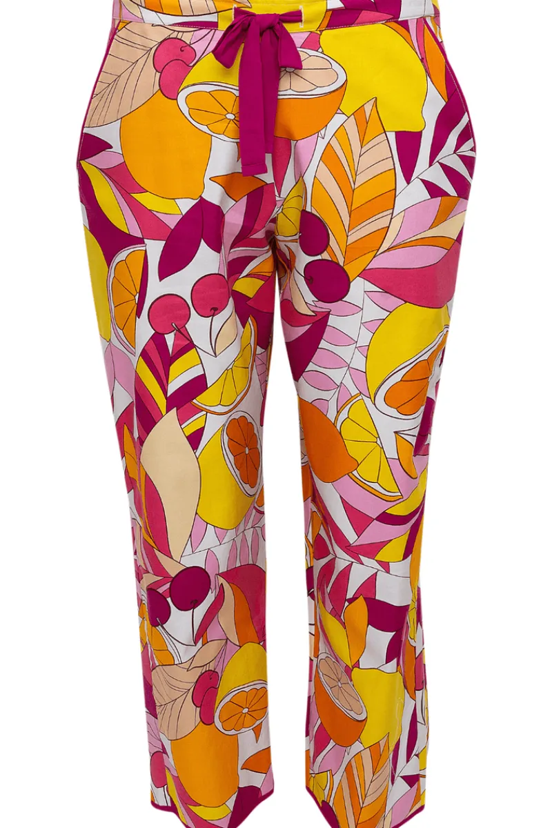 Pyjama Pants & Shorts | £30 And Under>Cyberjammies Emmi Fruit Print Cropped Pyjama Pants, Size UK 10 Multi
