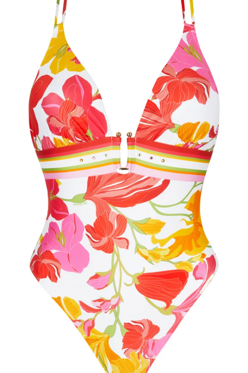 Swimsuits | Sexy Lingerie>Lise Charmel Envolée Florale Seduction Swimsuit FloralBouquet
